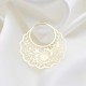 2 Estampes filigrane laiton or 24kt  créole fleur  43x40mm