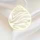 2 Estampes filigrane laiton or 24kt  goutte  45x36mm