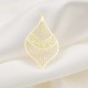 2 Estampes filigrane laiton or 24kt  goutte texturée 43x22mm