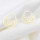 4 Estampes filigrane P.M laiton or 24kt créole fleur 20x22mm