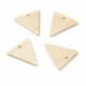 6 Sequins triangle texturés laiton or 24kt 13x12mm
