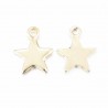 8 Etoiles laiton or 24kt 11x10mm