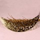 1grand plastron demi-lune  ciselé laiton doré 84x33mm