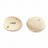 4 sequins connecteur  rond texturés or 24kt 14mm