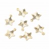 10 étoiles texturés laiton or 24kt 12x10mm