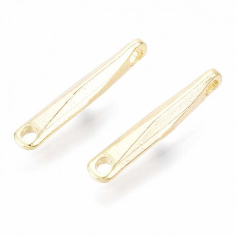 6 connecteurs barre laiton plaqué or 24kt