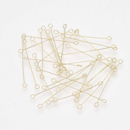 20 connecteurs barre de lien laiton or 18kt 30mm