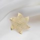 2 Estampes filigrane laiton or 24kt  fleur 45mm