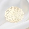 2 Estampes 41mm laiton or 24kt  rosace  fleuri