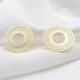 2 Estampes  connecteur filigrane laiton or 24kt  ronde 20mm