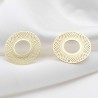 2 Estampes ronde 20mm connecteur filigrane laiton doré