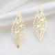 2 Estampes  filigrane laiton or 24kt  losange 44x16mm