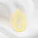 2 Estampes  filigrane laiton or 24kt  goutte double 42x28mm