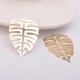 1 grand feuille laiton plaqué or Monstera 43x28mm