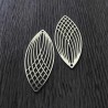 2 Estampes 40x16mm ogive laiton or 24kt