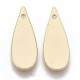 6 pendentifs sequin larme laiton plaqué or 18KT 19x7mm