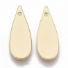 6 pendentifs sequin larme laiton or 24kt 19x7mm