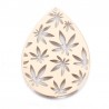 2 estampes laiton or 24kt gravé feuille d'erable 45x31mm