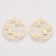 4 estampes ronde médaillon géométrique plaqué or 20mm