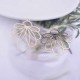 2 Estampes laiton plaqué or pétale fleur 30mm