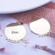2 Sequins pendentif laiton plaqué or multi attache rond 20mm