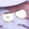 2 Sequins pendentif laiton  or 24kt multi attache rond 20mm