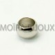 100 perles à ecraser laiton couleur argent platine  diametre interne 1mm