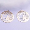 4 Estampes  ronde 20mm  laiton or 24kt  fée clochette