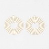 6 Estampes 21x20mm  laiton or 24kt rond