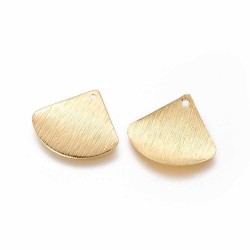 6 sequins triangle laiton patiné plaqué or 18KT 19x20mm