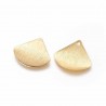 4 sequins triangle laiton texturé or 24KT 19x20mm