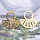 4 estampes laser cut laiton plaqué or 18KT ethnique 22x20mm