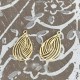6 estampes lasercut goutte laiton plaqué or 18x10mm