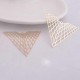 2 Estampes laiton  or 24kt  filigrane triangle 35x40mm