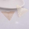 2 Estampes triangle 40x35mm laiton or 24kt