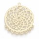 2 pendentifs attrape rêve laiton plaqué or 18KT  31x26mm