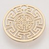 10 Estampes 13mm acier or 24kt ethnique ronde