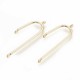 2 pendentifs laiton  or 24KT  U inversé 40x14mm