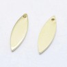 10 pendentifs oeil de cheval  laiton  or 24kt 16x5mm
