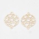 10 Estampes 16x12mm coeur rond laiton or 24kt