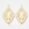 2 pendentifs laiton  or 24kt ethnique goutte 27x15mm