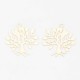 2 Estampes 22x21mm  laiton or 24kt arbre