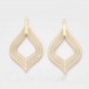 2 Estampes goutte 39x22mm  laiton  or 24kt