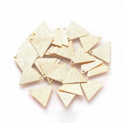 10 sequins stardust triangle laiton plaqué or 13x15mm
