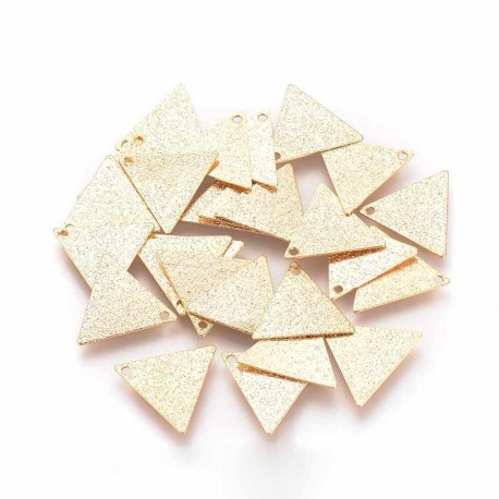 10 sequins stardust triangle laiton plaqué or 13x15mm