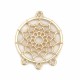 4 supports attrape rêve plaqué or 14KT 34 x27mm