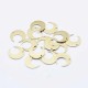 6 Breloques croissant lune laiton plaque or 14mm