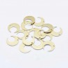 6 Breloques croissant lune laiton plaque or 14mm