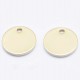 10 Sequins rond laiton plaqué or 10mm