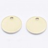 10 Sequins rond laiton plaqué or 10mm